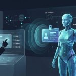 AI coworker identity and access control concept showing digital agent collaboration with enterprise security and permissions governance